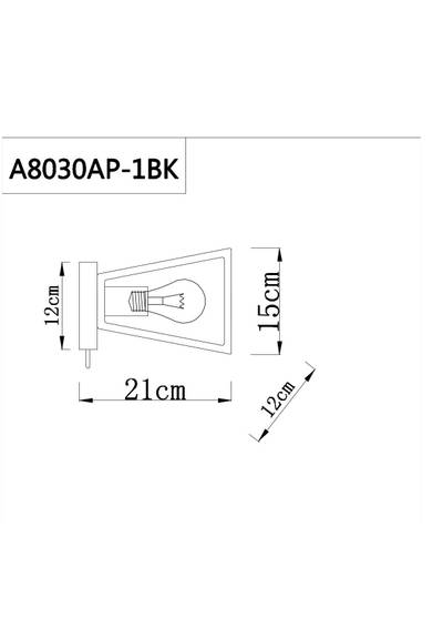 Настенный светильник Arte Lamp BRUSSELS A8030AP-1BK, 1хE27