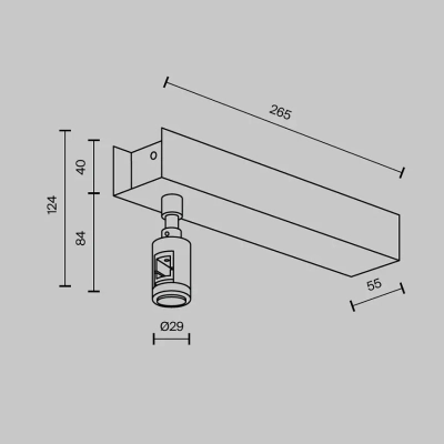 Основание потолочное Short для блока питания с вводом питания Flarity платина, TRA156C-BB1-PT. TM Maytoni