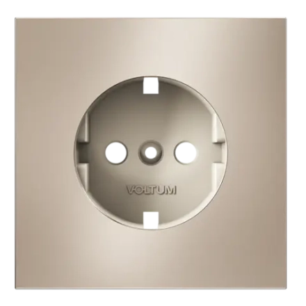 VLSM000610 Накладка для розетки с заземлением, S70 Metal (платина). (ТМ Maytoni)