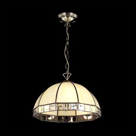 Citilux Шербург-1 CL440131 Люстра витражная подвесная Бронза