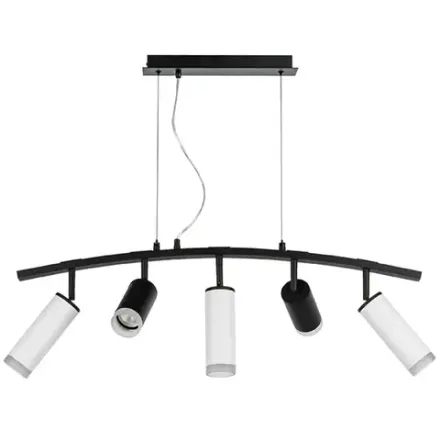 LR7353728630 Люстра RULLO 5х50W GU10 ЧЕРНЫЙ/БЕЛЫЙ (571735+214437-2+214486-3+202430-5)