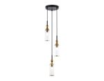 Светильник подвесной LH55252/3 BK/BS/CL черный/латунь/прозрачный E14*3 max 40W D230*1200