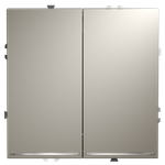 VLS020403 Проходной переключатель встраиваемый VOLTUM S70 двухклавишный с подсветкой 10А, (кашемир) (ТМ Maytoni)