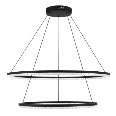 SL1018.403.02 Светильник подвесной ST-Luce черный/прозрачный LED 2*96W 4000K