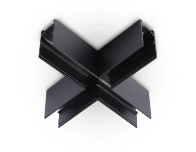 Коннектор X-образный для накладного шинопровода Magnetic GL3376 BK черный 170*170*53.7