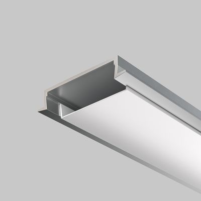 Алюминиевый профиль встраиваемый с накладным фланцем 30x6 (Серебро, 2 м), ALM-3006-S-2M 632018