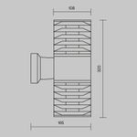 Настенный светильник (бра) Bronx E27х2, IP54, O576WL-02GR. TM Maytoni