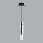 5062/5L PENDANT ODL24 453 черный/темн.хром/металл/стекло Подвес LED 5W 3000K SHINY