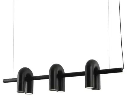 08465-3A,19 Подвес Канти черный w121*20 h150 Led 36W (3000-6000K)