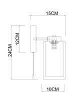 Бра Arte Lamp LEO A7027AP-1BK, 1хE14