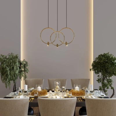Подвесной светильник 50257/3 LED черный/ латунь, LED