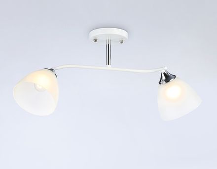 Светильник подвесной TR303001/2 WH/CH/FR белый/хром/белый матовый E27/2 max 40W 560*140*240
