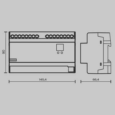 Диммер DALI DT6 четырёхканальный TRIAC 230VAC DIN, 721020. TM Maytoni