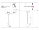 Светильник подвесной TR97113 GD/BK золото/черный E27 max 40W D130*1234