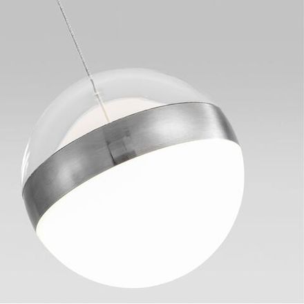 5037/12L L-VISION ODL24 389 никель/прозрачн/молочный/металл/акрил Подвес LED 12W 4000K 600лм RONI