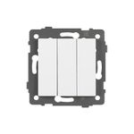 Механизм выключателя трехклавишный непроходной SWT-MK03-PL-WH-V (250V, 10A) (Arlight, -)