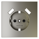 VLS000904 Накладка для розетки с заземлением и защитными шторками, с USB A+A, S70 (шелк). (ТМ Maytoni)