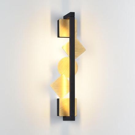 6691/7WL HIGHTECH ODL_EX24 057 Настенный светильник черный/бронза браширов./металл/акрил поворотный на 360° IP20 LED 8W 184Лм 3000K GEOS