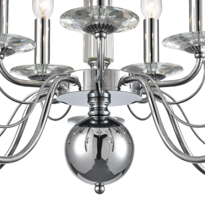 8034/10 CLASSI LN26 082 хром, металл/стекло Люстра подвесная Е14 10*40W 220V INCANTO
