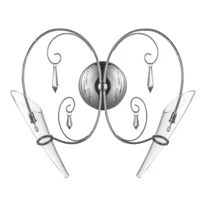 755624 Бра SCARABEO 2х35W G4 12V ХРОМ хрусталь+стекло Lightstar