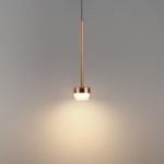 7152/10L HIGHTECH ODL26 Подвесной светильник  медь/янтарное стекло/металл IP20 LED 10W 3000K 220V LASLO