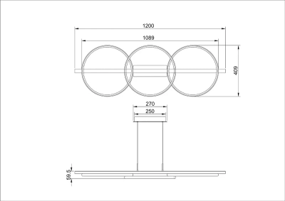 Подвесная люстра Arte Lamp FLUIDO A3913SP-24BK, 1хLED