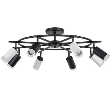 LR7183743640 Люстра RULLO 8х50W GU10 ЧЕРНЫЙ/БЕЛЫЙ (571718+214437-4+214436-4+202430-8)