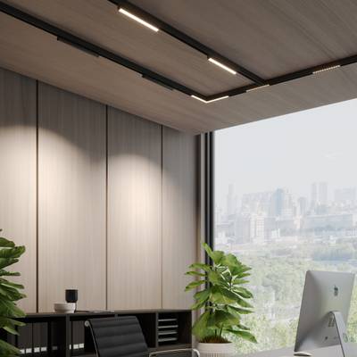 359947 PORT черный Трековый светодиодный светильник диммир. со сменой цв.температуры, пульт ДУ/Tuya Smart Life LED 10W 90-240V VECTOR