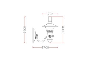 Бра Arte Lamp TRATTORIA A5664AP-1AB, 1хE14