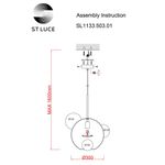SL1133.503.01 Светильник подвесной ST-Luce Латунь/Белый E27 1*60W
