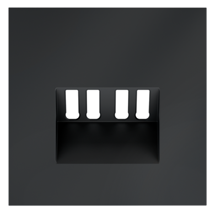 VLS001507 Накладка для розетки акустической 4-местной , S70 (графит). (ТМ Maytoni)