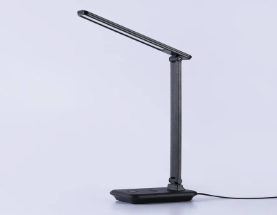 Светодиодная настольная лампа с диммером DE503 BK черный LED 3000-6400K 9W
