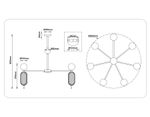 Светильник на штанге LH53106/7 BS/GR/FR латунь/серый/белый матовый G9*7 max 28W D800*800