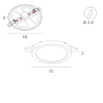Встраиваемый светильник Arte Lamp MESURA A7977PL-1WH, LED