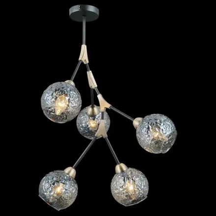 IL0263-5PSQ-79 BK AB светильник потолочный ILLUMICO, E14х5