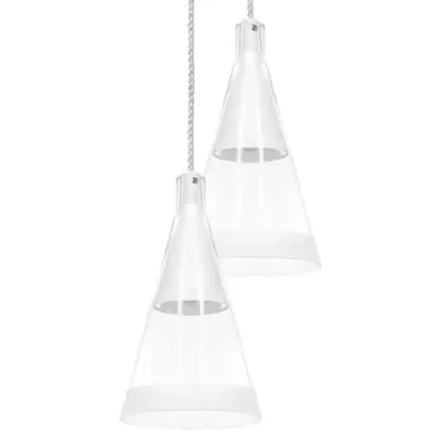 757066 Люстра CONE 6х40W GU10 БЕЛЫЙ МАТОВ/ПРОЗРАЧНО-МАТОВЫЙ Lightstar