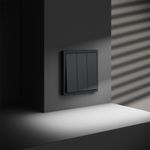 VLS030107 Выключатель встраиваемый VOLTUM S70 трехклавишный 10А, (графит) (ТМ Maytoni)