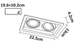 Точечный встраиваемый светильник Arte Lamp CANIS A6661PL-2WH, 2хGU10