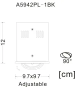 Точечный накладной светильник Arte Lamp CARDANI PICCOLO A5942PL-1BK, 1хGU10