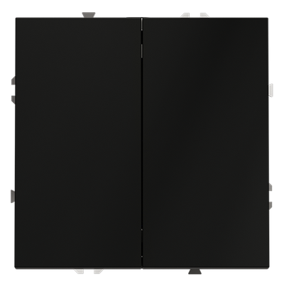 VLS020308 Проходной переключатель встраиваемый VOLTUM S70 двухклавишный 10А, (черный матовый) (ТМ Maytoni)