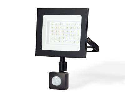 Прожектор светодиодный с датчиком движения ST8115 BK черный IP65 LED 6500K 50W 160*134*28