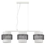8002/3A MODERNI LN25 белый, черный металл/металл, текстиль Подвес Е27 3*60W 220V ANIMAISA