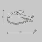 Потолочный светильник Plons 3000К 34Вт, MOD283CL-L34BS3K. TM Maytoni
