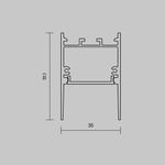 Алюминиевый профиль накладной-подвесной 35x51 (Черный, 2 м), ALM-3551-B-2M 633011