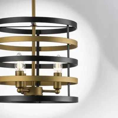 735030 Люстра EPSILON 3х40W E14 ЧЕРНЫЙ/ЗОЛОТО Lightstar