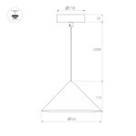 Светильник SP-MAKOTO-R240-10W Warm2700 (WH, 36 deg, 230V, TRIAC) (Arlight, IP20 Металл, 3 года)