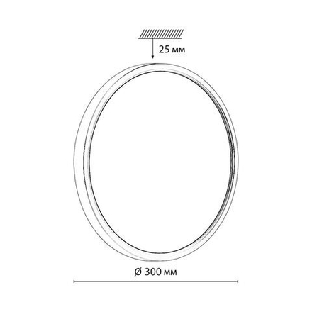 7659/24L MITRA LED SN 551 Светильник пластик/белый LED 24Вт 3000/4000K D300 IP40 ALFA WHITE