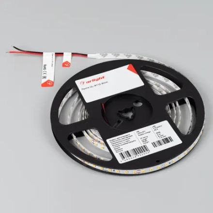 Лента UL-A112-8mm 24V Warm3500 (7 W/m, IP20, 5m) (Arlight, 7 лет)