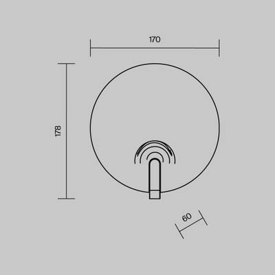 Настенный светильник (бра) Regatta 3000К 5Вт MOD481WL-L5BS3K. TM Maytoni