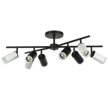 LR7283643740 Люстра RULLO 8х50W GU10 ЧЕРНЫЙ/БЕЛЫЙ (571728+214437-4+214436-4+202430-8)